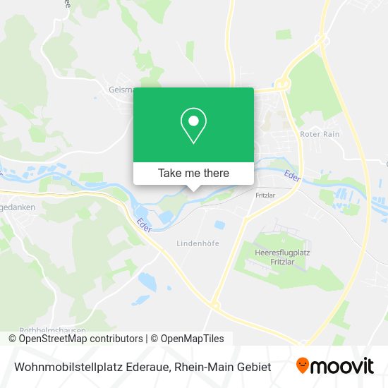 Карта Wohnmobilstellplatz Ederaue