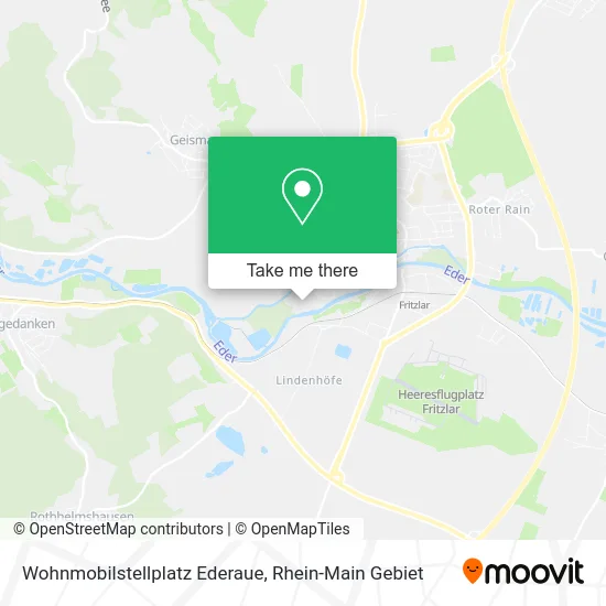 Карта Wohnmobilstellplatz Ederaue