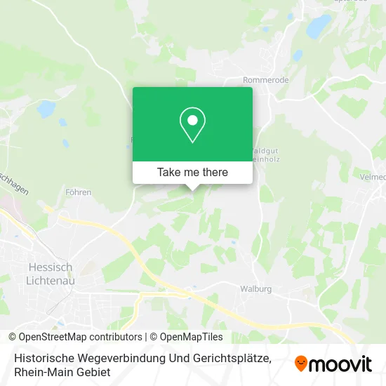 Карта Historische Wegeverbindung Und Gerichtsplätze