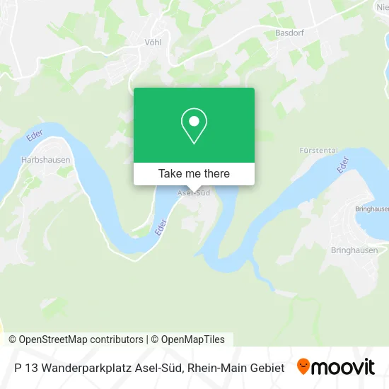Карта P 13 Wanderparkplatz Asel-Süd