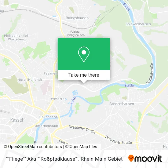 Карта ""Fliege"" Aka ""Roßpfadklause""