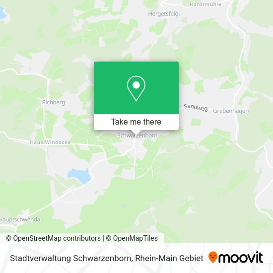 Карта Stadtverwaltung Schwarzenborn
