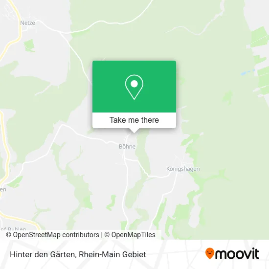 Карта Hinter den Gärten