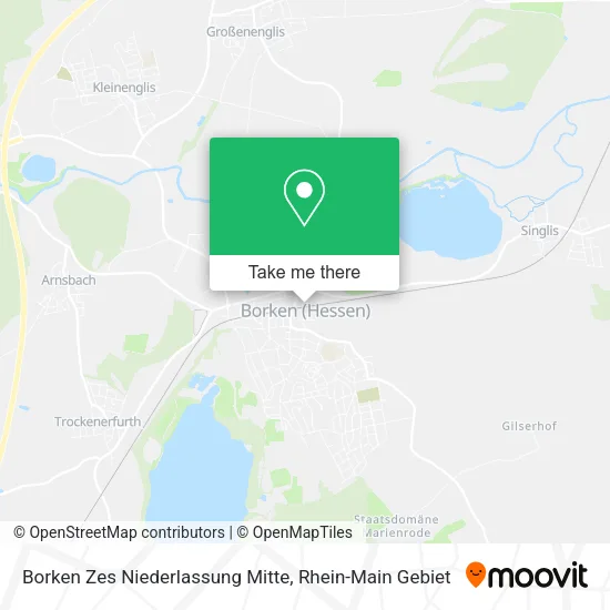 Карта Borken Zes Niederlassung Mitte