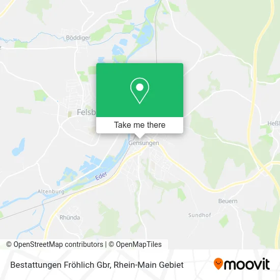 Карта Bestattungen Fröhlich Gbr
