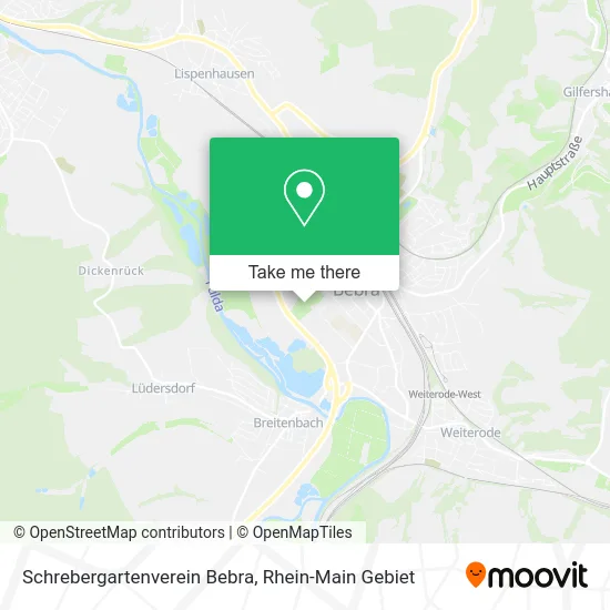Карта Schrebergartenverein Bebra