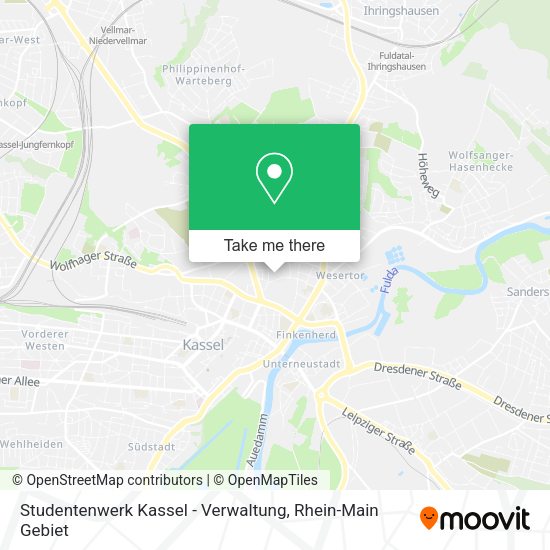 Карта Studentenwerk Kassel - Verwaltung