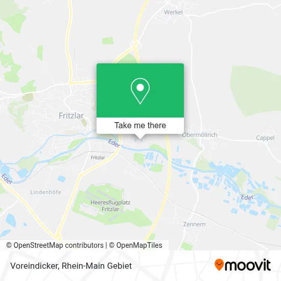 Voreindicker map