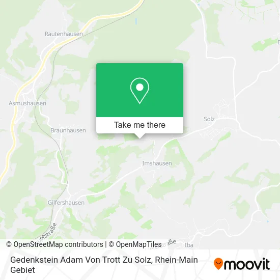 Карта Gedenkstein Adam Von Trott Zu Solz