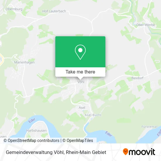 Карта Gemeindeverwaltung Vöhl