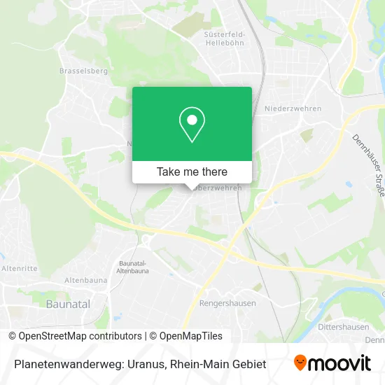 Карта Planetenwanderweg: Uranus