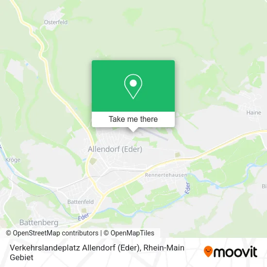 Карта Verkehrslandeplatz Allendorf (Eder)