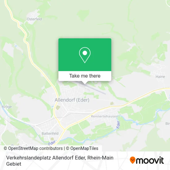 Карта Verkehrslandeplatz Allendorf Eder
