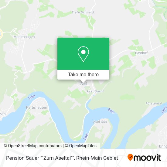 Карта Pension Sauer ""Zum Aseltal""