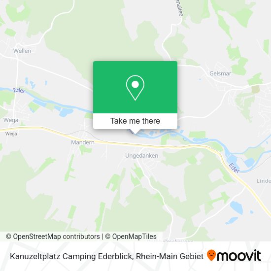 Карта Kanuzeltplatz Camping Ederblick
