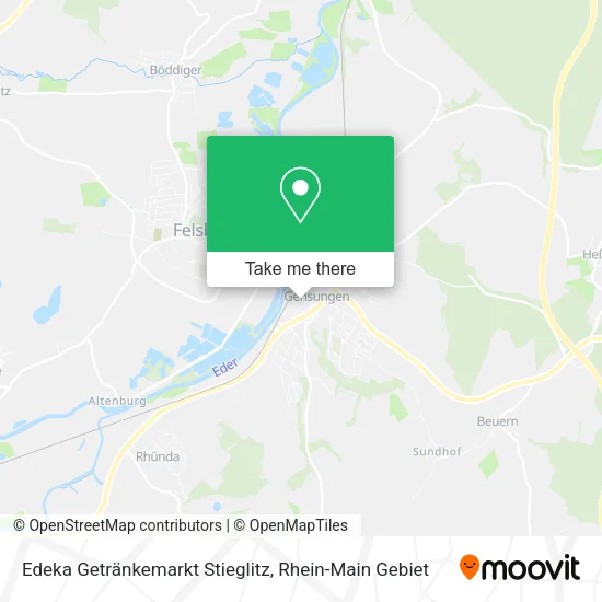 Карта Edeka Getränkemarkt Stieglitz