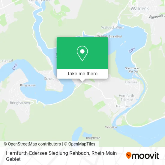 Карта Hemfurth-Edersee Siedlung Rehbach