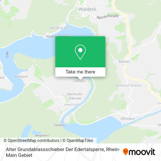 Карта Alter Grundablassschieber Der Edertalsperre