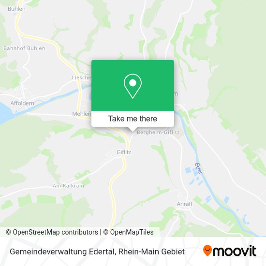 Карта Gemeindeverwaltung Edertal