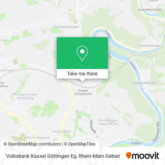 Карта Volksbank Kassel Göttingen Eg