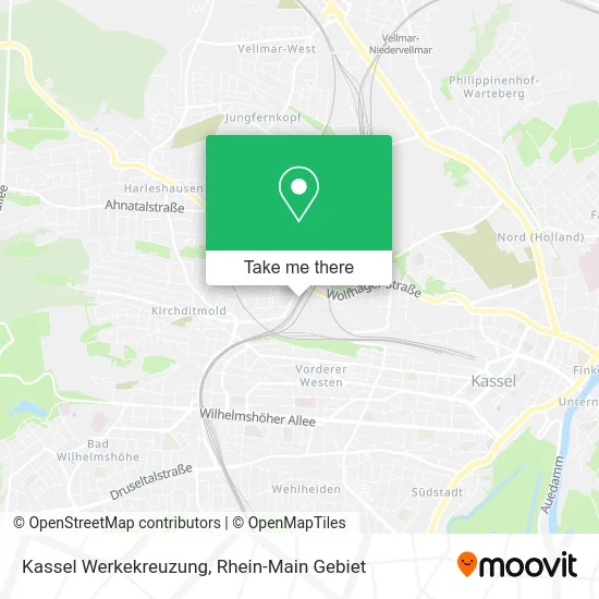 Карта Kassel Werkekreuzung