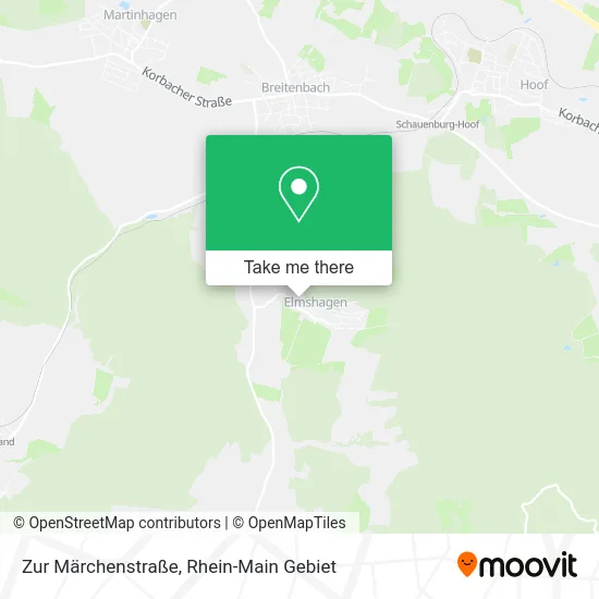 Карта Zur Märchenstraße