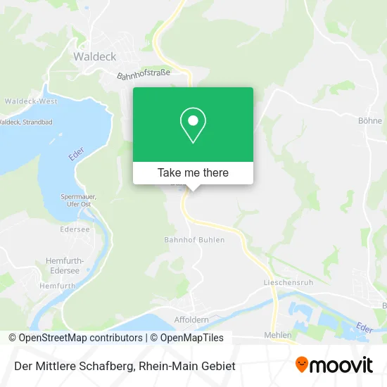 Карта Der Mittlere Schafberg