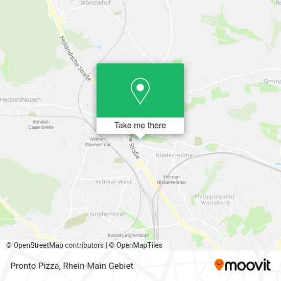 Карта Pronto Pizza