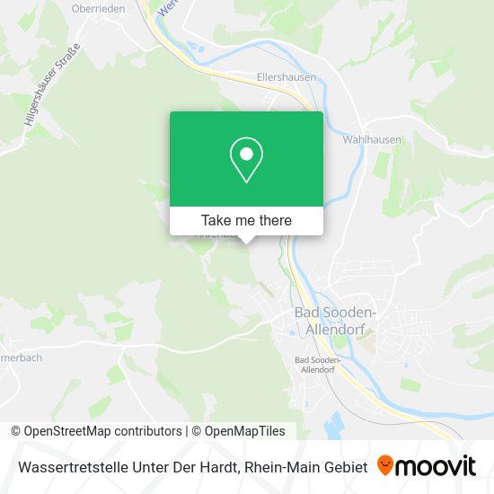 Карта Wassertretstelle Unter Der Hardt