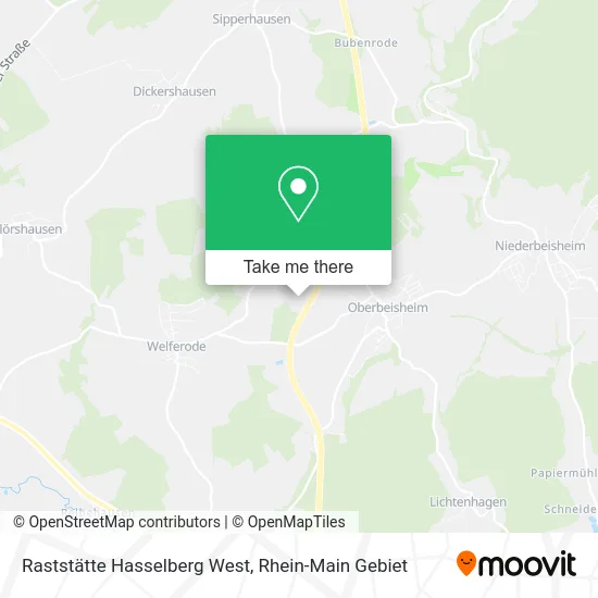 Карта Raststätte Hasselberg West