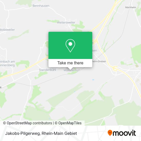 Карта Jakobs-Pilgerweg