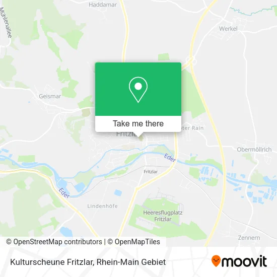Карта Kulturscheune Fritzlar