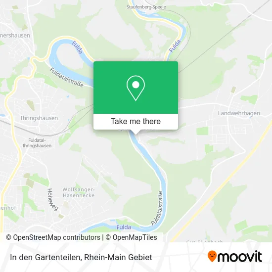 In den Gartenteilen map