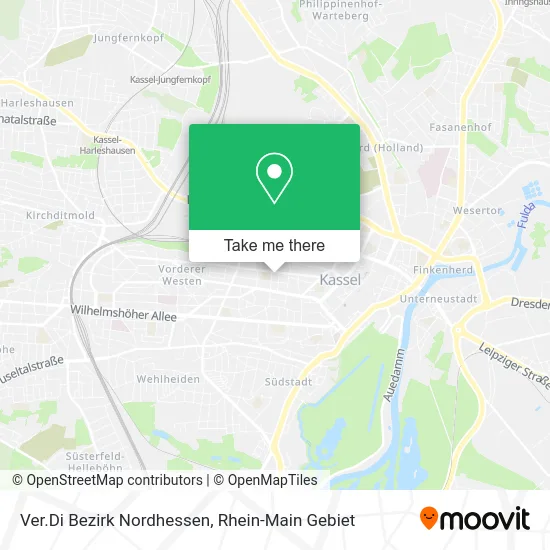 Карта Ver.Di Bezirk Nordhessen