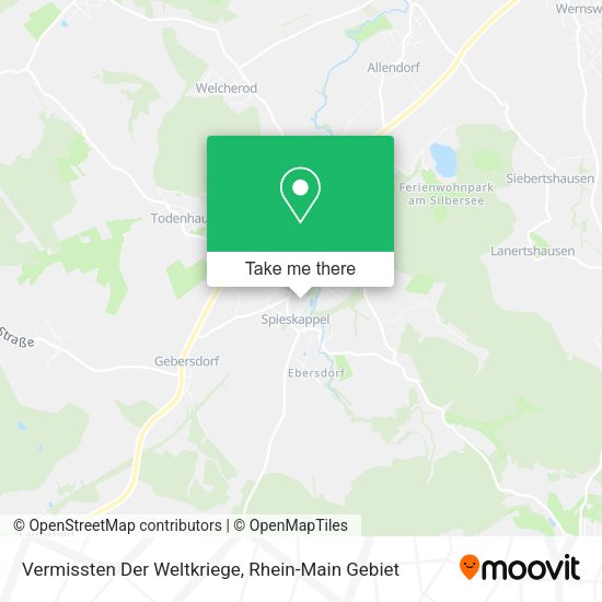 Карта Vermissten Der Weltkriege