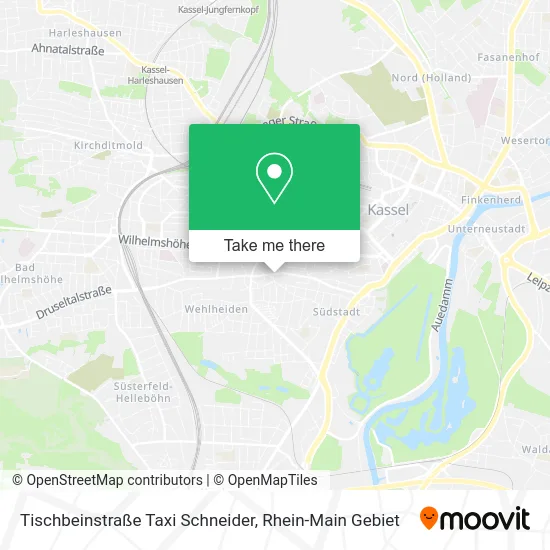 Карта Tischbeinstraße Taxi Schneider