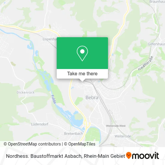 Карта Nordhess. Baustoffmarkt Asbach