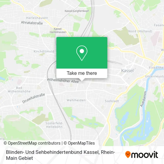 Карта Blinden- Und Sehbehindertenbund Kassel