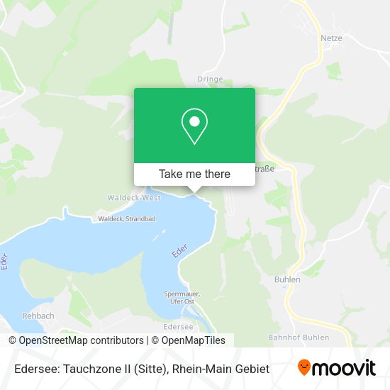 Карта Edersee: Tauchzone II (Sitte)