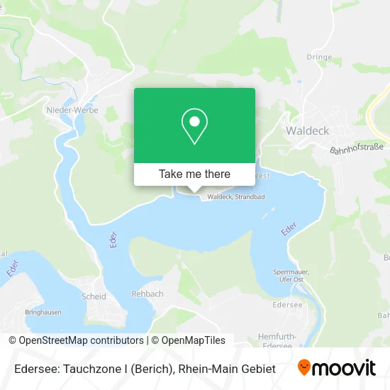 Карта Edersee: Tauchzone I (Berich)