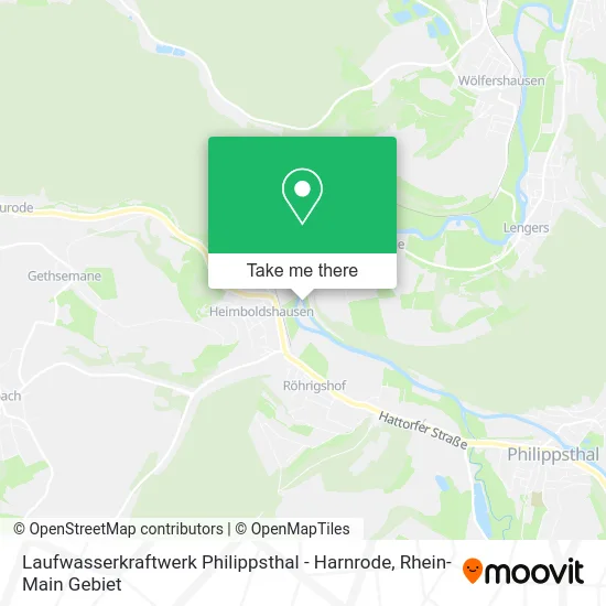 Карта Laufwasserkraftwerk Philippsthal - Harnrode