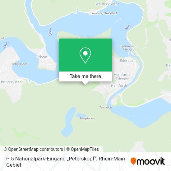 Карта P 5 Nationalpark-Eingang „Peterskopf“