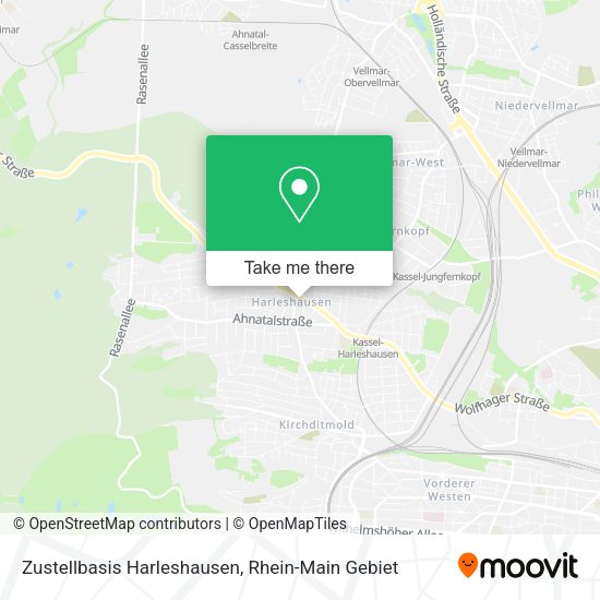 Карта Zustellbasis Harleshausen