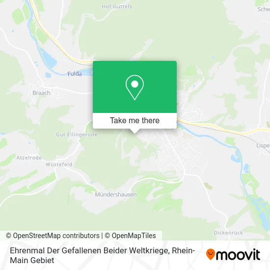 Карта Ehrenmal Der Gefallenen Beider Weltkriege