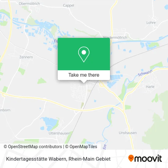 Карта Kindertagesstätte Wabern