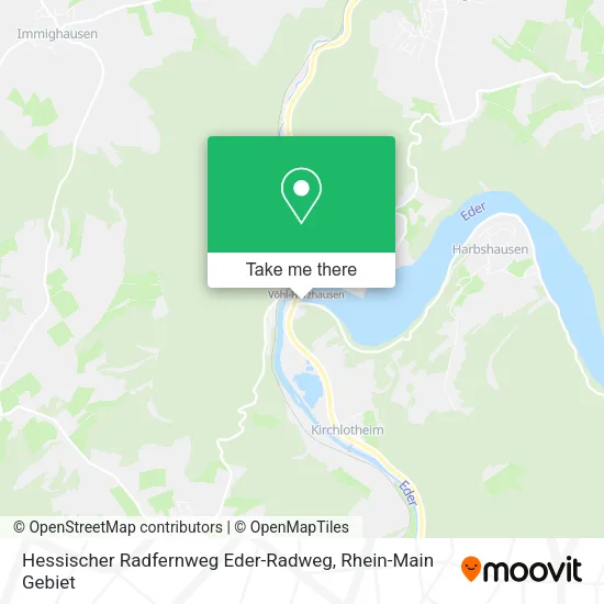 Карта Hessischer Radfernweg Eder-Radweg