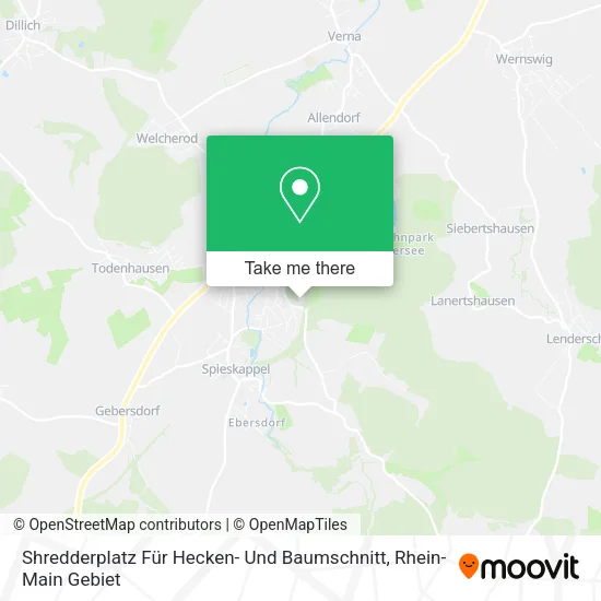 Карта Shredderplatz Für Hecken- Und Baumschnitt