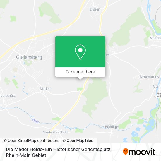 Карта Die Mader Heide- Ein Historischer Gerichtsplatz