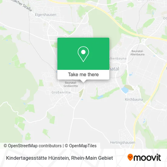 Карта Kindertagesstätte Hünstein
