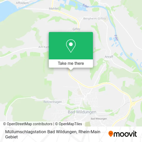 Карта Müllumschlagstation Bad Wildungen